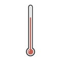 Isolated thermometers flat design vector.