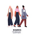 Isolated three businesswomen cartoons vector design