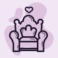 Isolated throne icon Royalty icon Vector