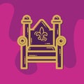 Isolated throne icon Royalty icon Vector