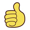 Isolated thumb up hand emoji