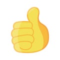 Isolated thumb up hand emoji