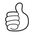 Isolated thumb up hand emoji