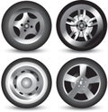 Isolated tire icons