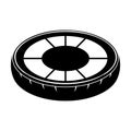 Isolated tire shaped pool float icon