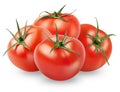 Isolated tomato. Pile of whole fresh tomatoes isolated on white background Royalty Free Stock Photo