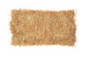 Isolated top view bale of straw Royalty Free Stock Photo