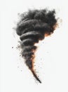 Isolated tornado swirl on transparent background. Royalty Free Stock Photo