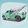 Isolated tow truck with crane Royalty Free Stock Photo
