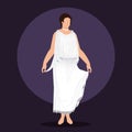 Isolated traditional greek woman Roman mythology Vector