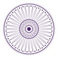 Isolated traditional hindu mandala image Vector