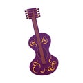 Isolated traditional mexican guitar musical instrument Vector