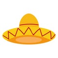 Isolated traditional mexican hat icon Vector