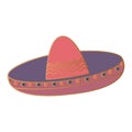 Isolated traditional mexican mariachi hat Vector