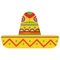 Isolated traditional mexican sombrero icon Vector