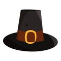 Isolated traditional pilgrim hat icon Vector