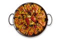 Isolated Traditional Spanish Paella