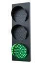 Isolated traffic light on green Royalty Free Stock Photo