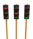 Isolated Traffic Lights Royalty Free Stock Photo