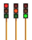 Isolated Traffic Lights Royalty Free Stock Photo