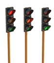 Isolated Traffic Lights Royalty Free Stock Photo