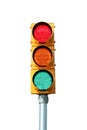 Isolated Traffic signal light Royalty Free Stock Photo