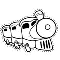 Isolated train dotted sticker