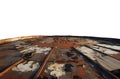 old rusty metal steel helipad. isolated transparent PNG background. Royalty Free Stock Photo