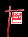Isolated transparent For Sale sign for home