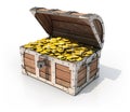 Isolated treasure chest Royalty Free Stock Photo