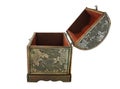 Isolated Treasure Chest, Open (Profile View) Royalty Free Stock Photo
