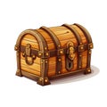 Isolated Treasure Chest on White Background AI Generated Royalty Free Stock Photo