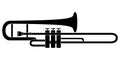 Isolated trombone icon. Musical instrument