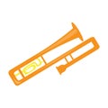 Isolated trombone icon. Musical instrument