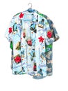 The isolated tropical shirts on white Royalty Free Stock Photo