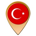 Isolated Turkish flag