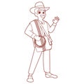 Isolated typical muleteer colombian culture Vector