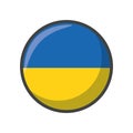 Isolated ukraine flag icon block design