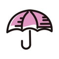 Isolated umbrella sketch icon Vector