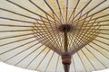Isolated underview of Thai traditional wooden umbrella Royalty Free Stock Photo
