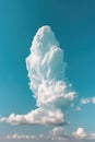 isolated unique cloud shape on a clear sky background