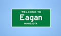 Eagan, Minnesota city limit sign. Town sign from the USA. Royalty Free Stock Photo