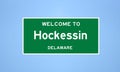 Hockessin, Delaware city limit sign. Town sign from the USA. Royalty Free Stock Photo