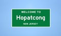 Hopatcong, New Jersey city limit sign. Town sign from the USA.