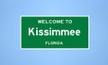 Kissimmee, Florida city limit sign. Town sign from the USA.