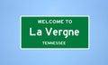 La Vergne, Tennessee city limit sign. Town sign from the USA.
