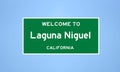 Laguna Niguel, California city limit sign. Town sign from the USA