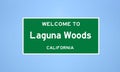 Laguna Woods, California city limit sign. Town sign from the USA