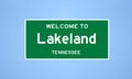 Lakeland, Tennessee city limit sign. Town sign from the USA. Royalty Free Stock Photo