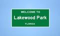 Lakewood Park, Florida city limit sign. Town sign from the USA